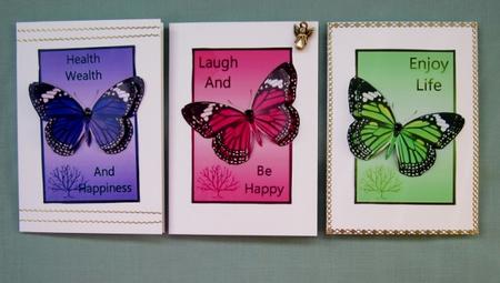 Butterfly Toppers x 3 by Diane  Vermeer