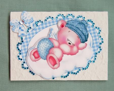 Cute Little Angel Bear on a Cloud by Diane  Vermeer