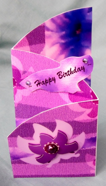 Gracious Purple Flowers Cascade Card by Diane  Vermeer