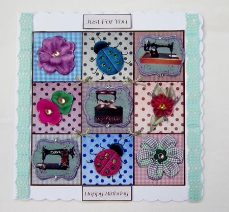 Sewing Quilt Card Topper & Decoupage by Diane  Vermeer