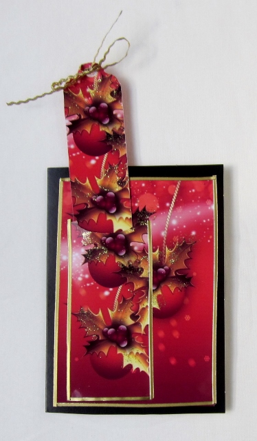 Modern Christmas Bookmark Quick Card by Diane  Vermeer