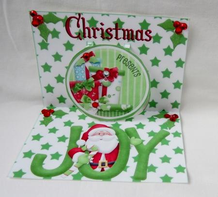 Lovely Pop Up of Christmas Santa by Diane  Vermeer