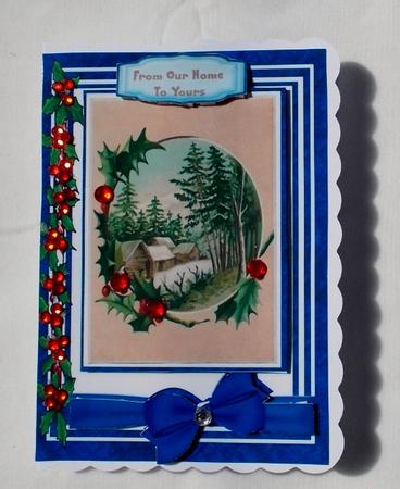 Lovely Christmas Winter Scene with Holly. by Diane  Vermeer