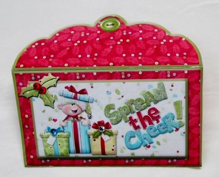 Spread the Cheer Christmas Elf with Pressies Money Wallet by Diane  Vermeer