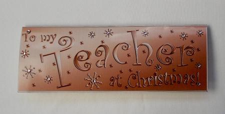 Large Dl to My Teacher Christmas Quick Cut and Fold Card by Diane  Vermeer