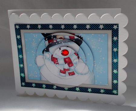 Cute Christmas Snowman Circle Pyramid by Diane  Vermeer
