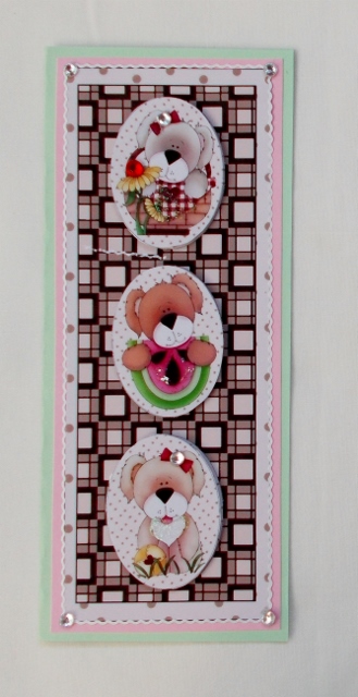 Picnic Puppy Card Front by Diane  Vermeer