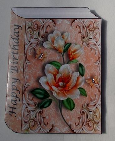 Beautiful Orange Flower Bunch Book Card by Diane  Vermeer