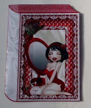 I Feel Pretty with Cute Little Lady and Rose Folded Book by Diane  Vermeer