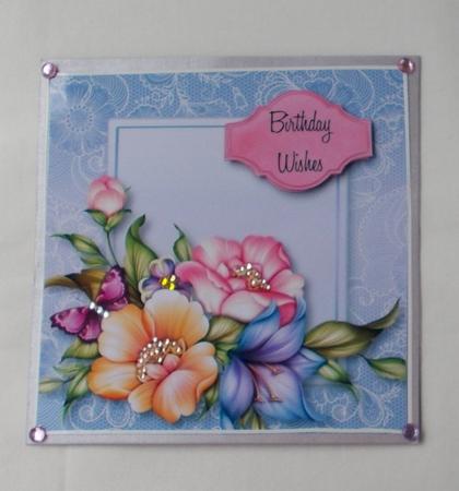 Fabulous Flora Lacey Square by Diane  Vermeer