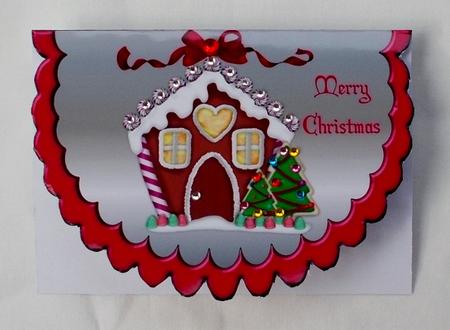 Gingerbread House Scalloped Card by Diane  Vermeer
