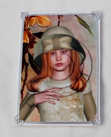 Retro Girl Circle Pyramid by Diane  Vermeer