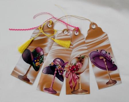 Ladies Vintage Hats on a Stand Bookmarks by Diane  Vermeer