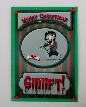 Zombie Christmas Gift Topper by Diane  Vermeer
