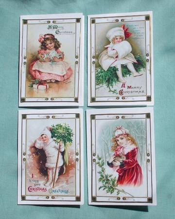 Vintage Christmas Children Toppers by Diane  Vermeer