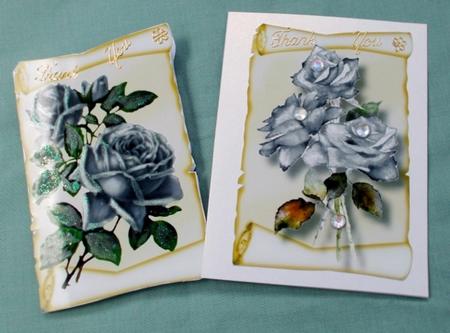 Beautiful Silver Roses on Scrolls by Diane  Vermeer