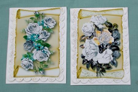 Beautiful Silver Flowers on Scrolls by Diane  Vermeer