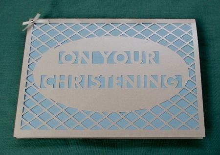 On Your Christening Lattice Card Template by Diane  Vermeer