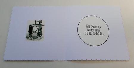 Sewing Mends the Soul Insert & Verse by Diane  Vermeer