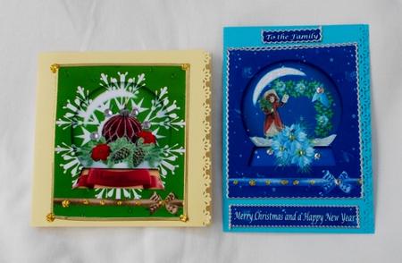 Two Snow Globe Toppers & Sentiment Tags by Diane  Vermeer