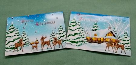 2 A6 Quick Reindeer Christmas Cards by Diane  Vermeer