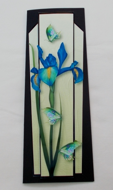 Art Deco Large Dl Topper - Blue Dutch Iris by Diane  Vermeer