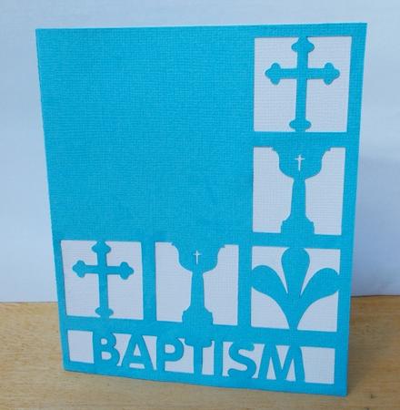 Baptism Cut Out Card Cut File by Diane  Vermeer