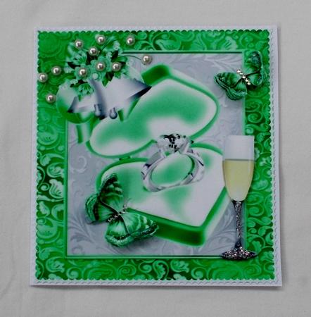 Beautiful Silver Engagement Ring in Green Box 8x8 by Diane  Vermeer