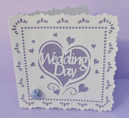 Wedding Day In Heart Card Template Cutting Machine Fi by Diane  Vermeer