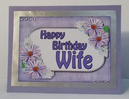 5x7 Birthday Wife Daisies 3D Step by Step Decoupage by Diane  Vermeer