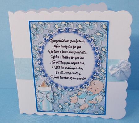 Grandparents Boy Card by Diane  Vermeer