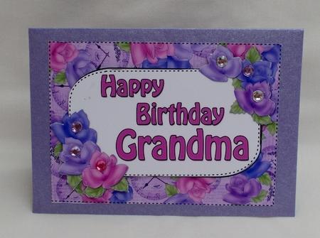 5x7 Birthday Grandma Time for Roses 3D Decoupage by Diane  Vermeer