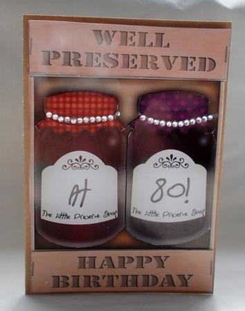 A5 Novelty Well Preserved 80th Birthday Jams 3D Decoupage by Diane  Vermeer