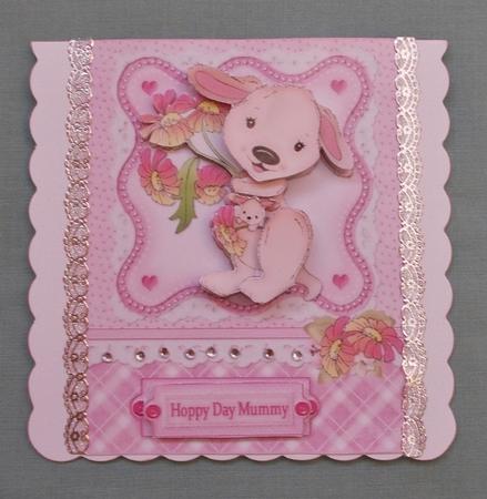 Hoppy Birthday Mum Pink by Diane  Vermeer