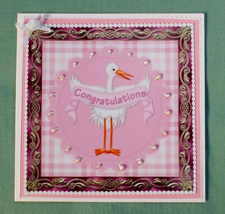 New Baby Girl Topper by Diane  Vermeer