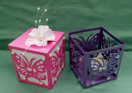 Luminaire Tealight Holder Gift Box Butterfly Solo by Diane  Vermeer