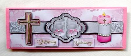 Ribbon Sash Girl Christening Dl by Diane  Vermeer