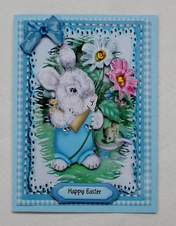 Cute Larry Lamb with Flowers by Diane  Vermeer