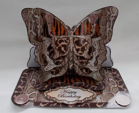 Layered Butterfly Easel - Animal Patterns by Diane  Vermeer