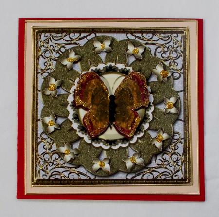 Butterfly Mandala Large Topper 6 by Diane  Vermeer