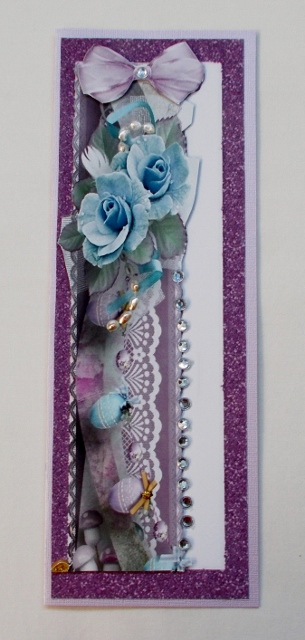 Rose and Lace Border Tall Dl by Diane  Vermeer