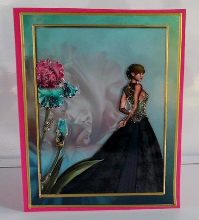 'stroll Amongst the Iris' Card Topper by Diane  Vermeer