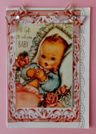 Welcome! Little Baby Girl with Bows by Diane  Vermeer