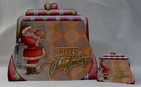 Handbag Card Christmas 3 by Diane  Vermeer