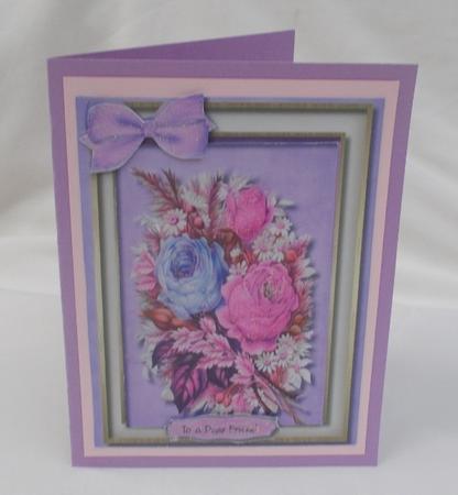 Beautiful Pink and Blue Roses by Diane  Vermeer