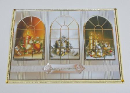 Christmas Candles and Presents Window View by Diane  Vermeer