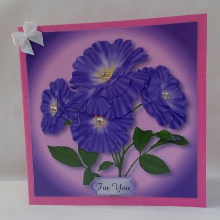 Periwinkle Wild Rose Quick Topper by Diane  Vermeer