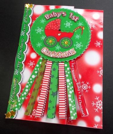 Baby's 1st Christmas Rosette Over the Edge Mini Kit by Diane  Vermeer
