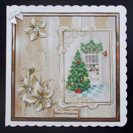 Christmas Tree 7x7 Card with Decoupage by Diane  Vermeer