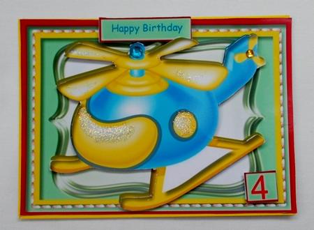 Lovely Chrildrens Birthday Helicopter by Diane  Vermeer